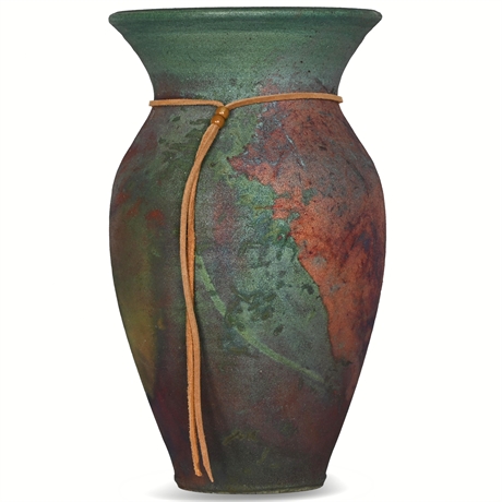 12" Jim Calhoun Rough Matte Raku Vase