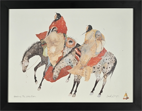 Carol Grigg “Waiting, The White Moon” Print, Framed with Glass