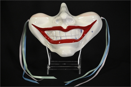 Joker Smile Mask Ceramic Wall Art