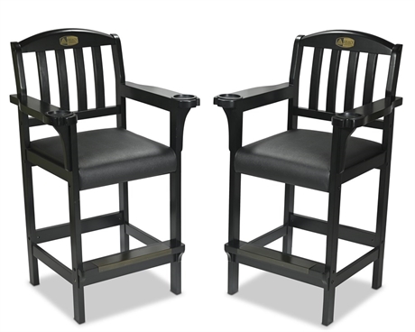 Pair Legacy Billiards Game Room Spectator Chairs