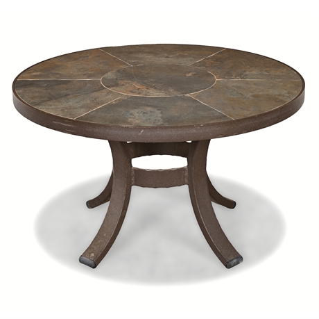 OW Lee Santorini Round Tile Top Outdoor Cocktail Table – 30 3/8" Dia