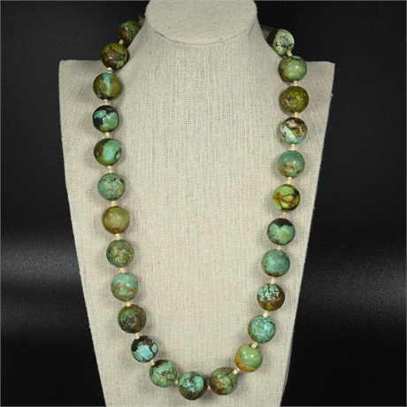 Royston Turquoise & Heishi Necklace