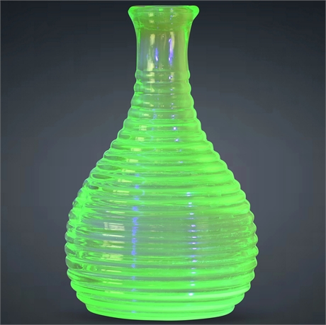 Uranium Glass Refrigerator Bottle / Decanter