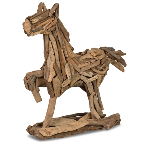 15" Kalalou Driftwood Horse Table Sculpture
