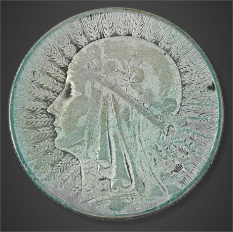 1933 Poland 5 Złotych – Madonna of Częstochowa – .750 Silver