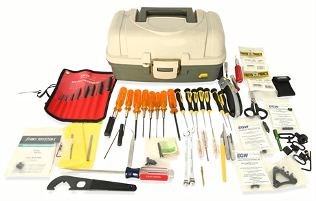 Plano Tool Case with Firearm Maintenance Tools and Accessories