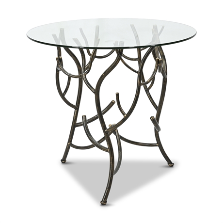Hammary Twig Treasure Glass Top Accent Table