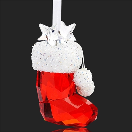 Swarovski Santa's Stocking Ornament – Crystal Christmas Decoration