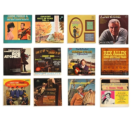 Vintage Country & Western LP Collection, Lot of 12