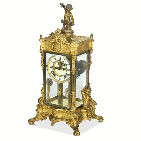 Ansonia Peerless Crystal Regulator Clock