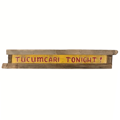 "Tucumcari Tonight!" Sign – Reclaimed Wood, Wall Mountable