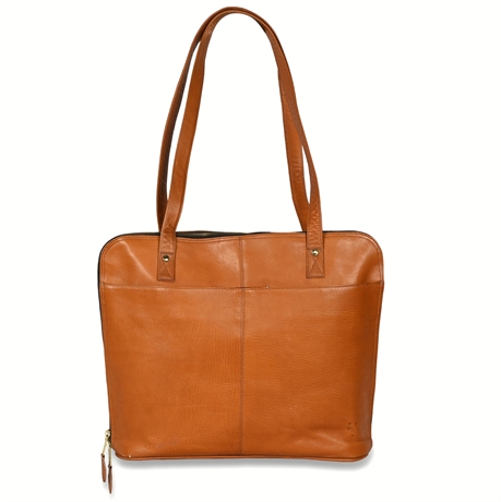 Frye Leather Bucket Bag Camel Brown