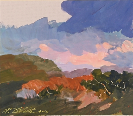 Fred Chilton 'Summer Storm' Gouache on Paper