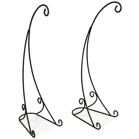 Pair CHanging Basket Stands 42"