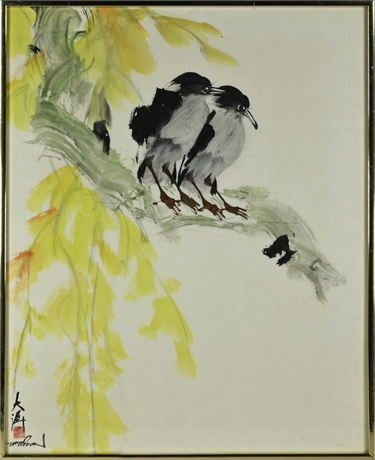 Gary Poon Tai To Original Watercolor on Silk