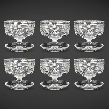 (6) Edinburgh Crystal Dessert Glasses – Made in Scotland