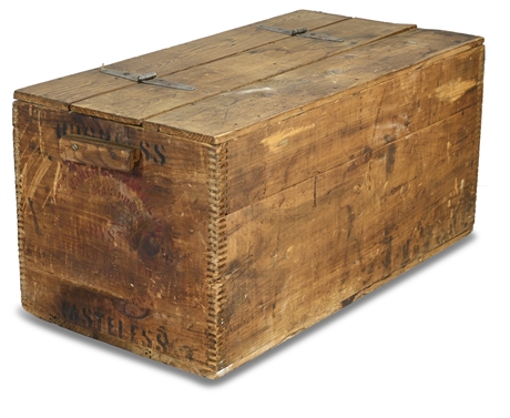 Vintage 1930's The Baker Castor Oil Co. Wood Crate
