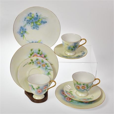 Vintage Hand Painted Luncheon Sets
