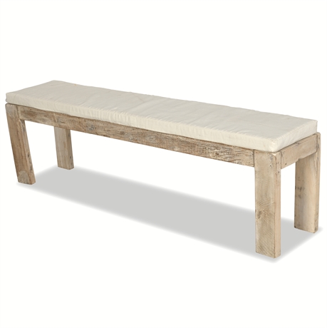 Chunky Rustic Solid Wood Bench