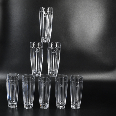 Monogrammed Crystal Vases