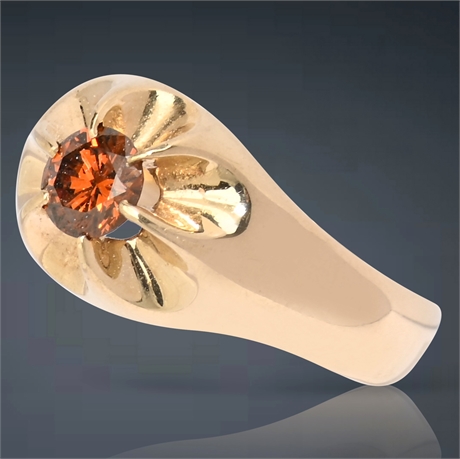 14K Yellow Gold Ring with Citrine, Size 9