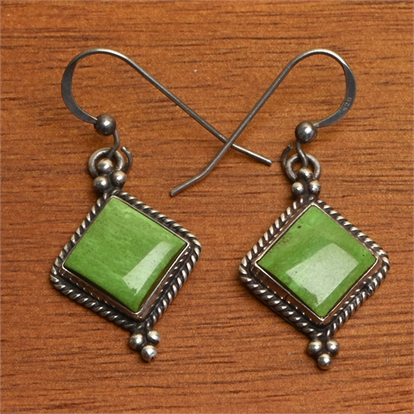 Sterling and Navajo Earrings by Grace Smith