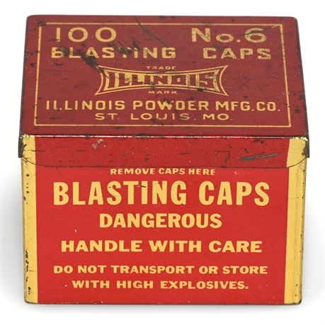 Illinois No.6 Blasting Caps Tin 100