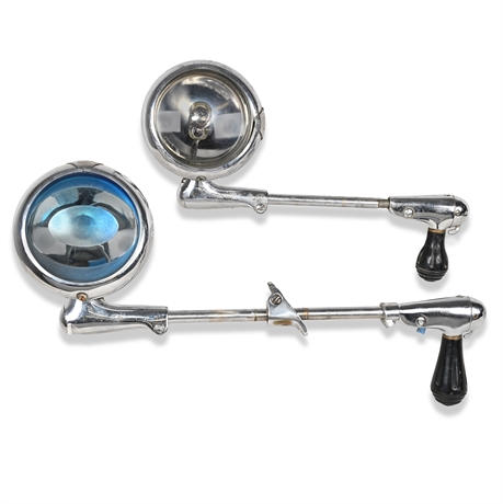 Vintage Unity H-1 Spotlights – Chrome 5" Pair for Classic Cars