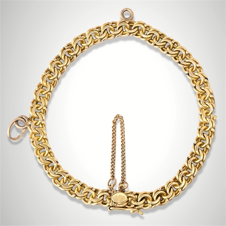 18K Gold Link Bracelet, 19.47g, 7.5"