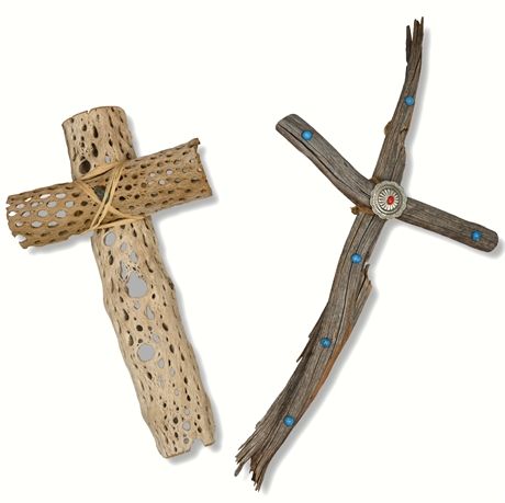 Desert Driftwood and Ocotillo Crosses