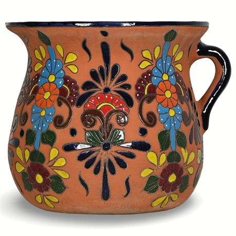 20.5" Talavera Pitcher Planter with Handpainted Designs