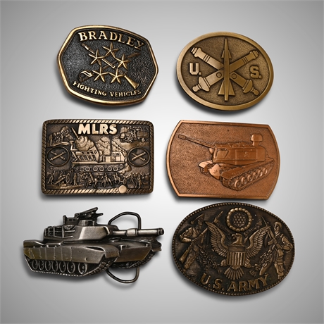 Vintage Militaria Belt Buckle Collection