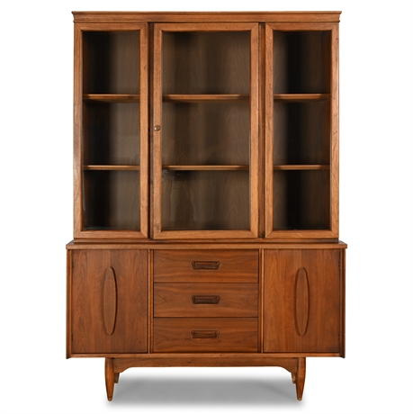 Mid-Century Garrison Furniture Walnut China Cabinet