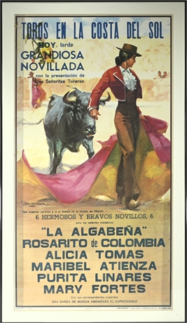 1970's Spanish Bullfighting Poster (Original)