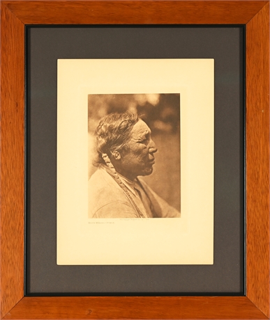 Edward S. Curtis Photogravure "White Weasel—Ponca" (1927, Volume 19)