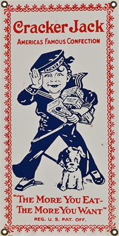 Vintage Cracker Jack Porcelain Sign