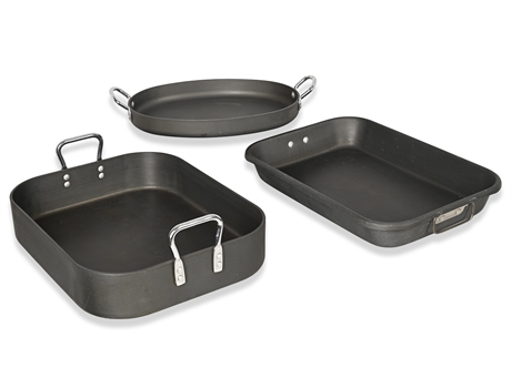 Commercial Aluminum Cookware NSF Roasting & Baking Pans – Set of 3