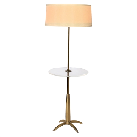 Stiffel Atomic Brass & Lucite Floor Lamp – Rocket Base, c.1960