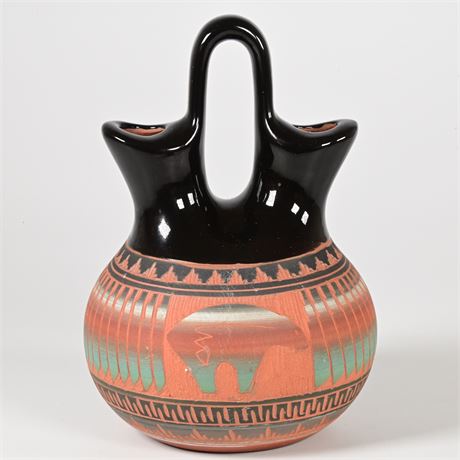 Navajo Sgraffito Wedding Vase by Cindy Lee