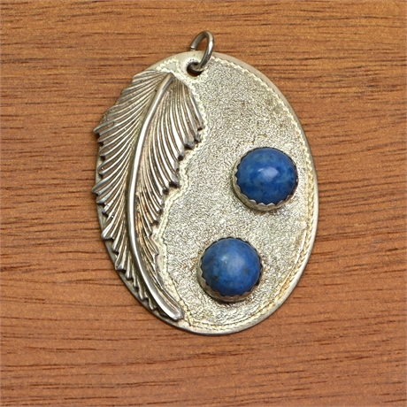 Bob Curtis Sterling and Lapis Pendant