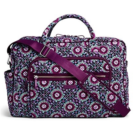 Vera Bradley Iconic Weekender Travel Bag Lilac Medallion