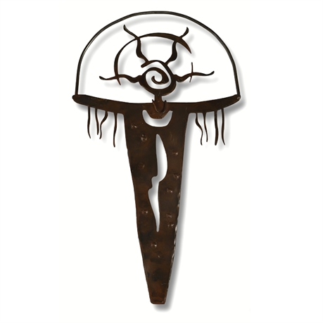 Watto Iron Wall Sculpture – “Rainmaker” Tribal Hanging