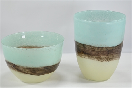 Hand Blown Centerpiece Bowls/Vases