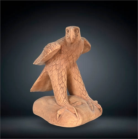 Hand Carved Eagle Sculpture