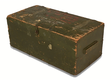 Vietnam Era Distressed Green Army Crate