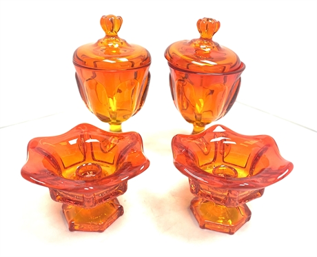Orange Vintage Art Glass