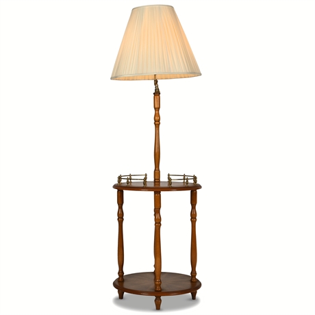 Mid-Century Oak Table Lamp