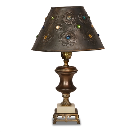 Antique Table Lamp with Moroccan Shade