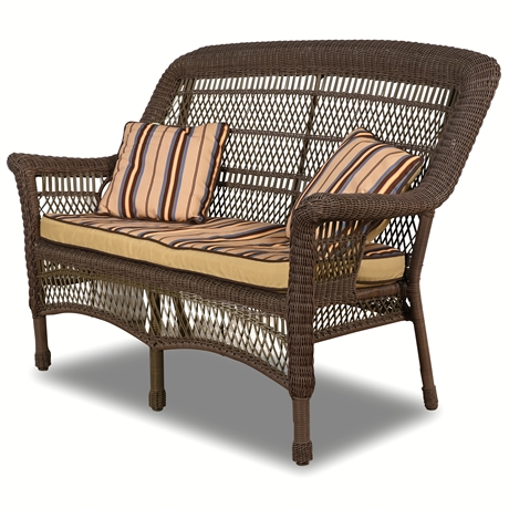 Outdoor PVC Wicker Loveseat