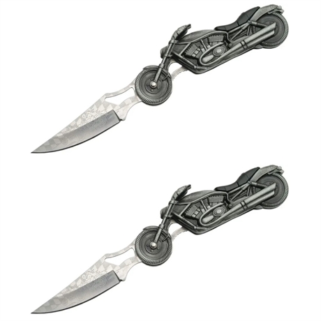 Pair Motorcycle Folding Knives